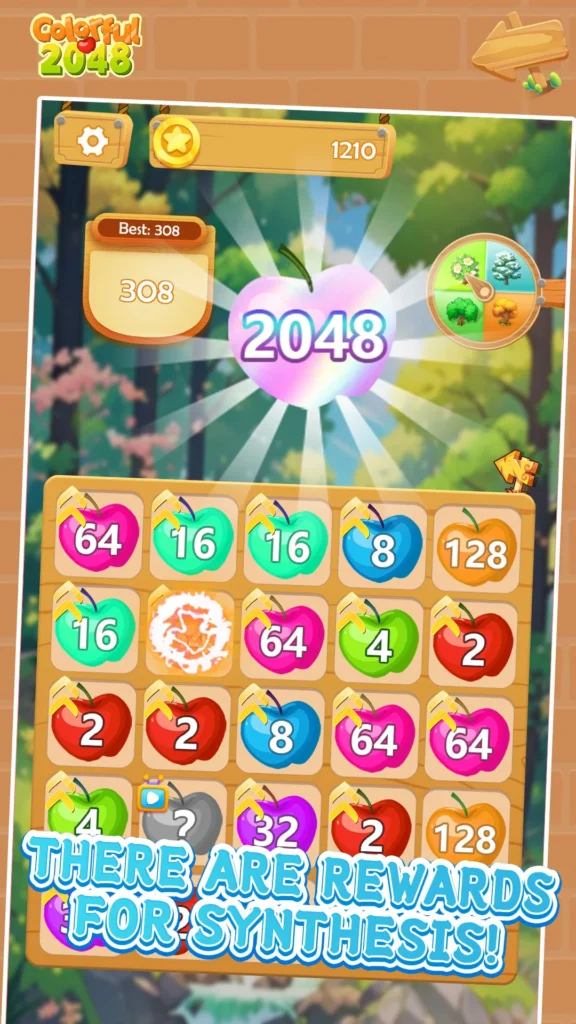 Colorful 2048 app